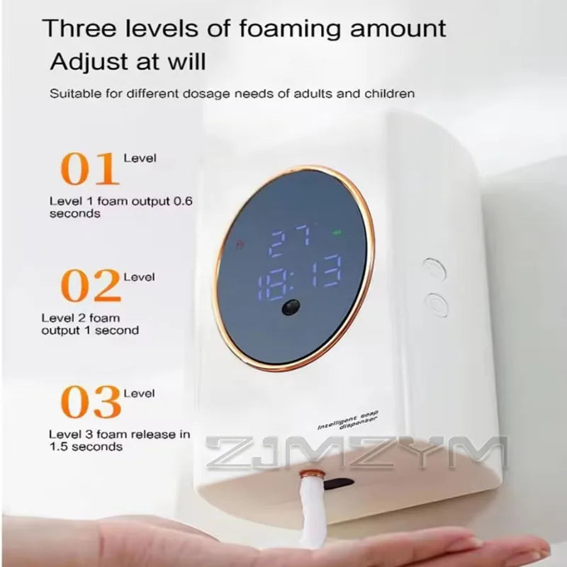 Automatic Soap Dispenser 480ml Smart Touchless Foaming Soap Dispenser USB Rechargeable Wall Mounted for Bathroom