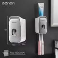 Toothpaste Dispenser Wall-Mounted Bathroom Toothpaste Squeezer Punch-Free Toothbrush Holder Rack manual operation