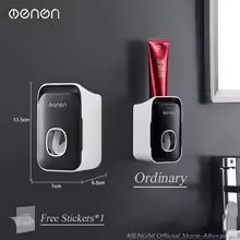 Toothpaste Dispenser Wall-Mounted Bathroom Toothpaste Squeezer Punch-Free Toothbrush Holder Rack manual operation